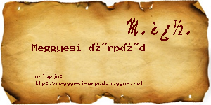 Meggyesi Árpád névjegykártya